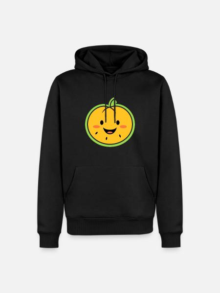 Fruit Humor Little Melon - Men’s Premium Organic Hoodie - black