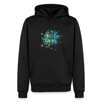 Zodiac Sagittarius Symbol Color Splash - Männer Premium Bio Hoodie - Schwarz - Vorne - Nico (187cm)