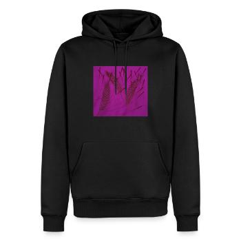 Roser-Weide - Männer Premium Bio Hoodie - Schwarz - Vorne - Nico (187cm)