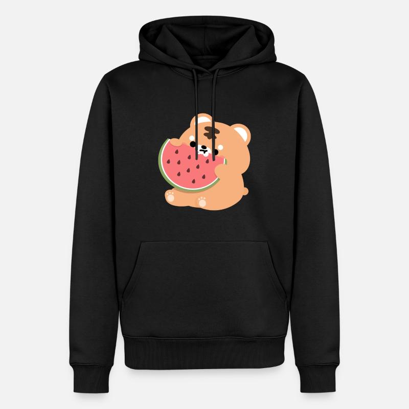 Pastèque tigrée - Sweat à capuche Premium bio Homme - noir