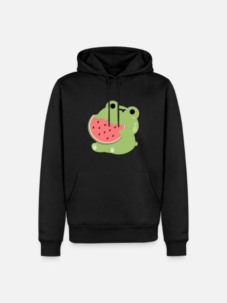 Frog Watermelon - Men’s Premium Organic Hoodie - black