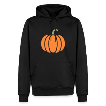 Kürbis - Männer Premium Bio Hoodie - Schwarz - Vorne - Nico (187cm)