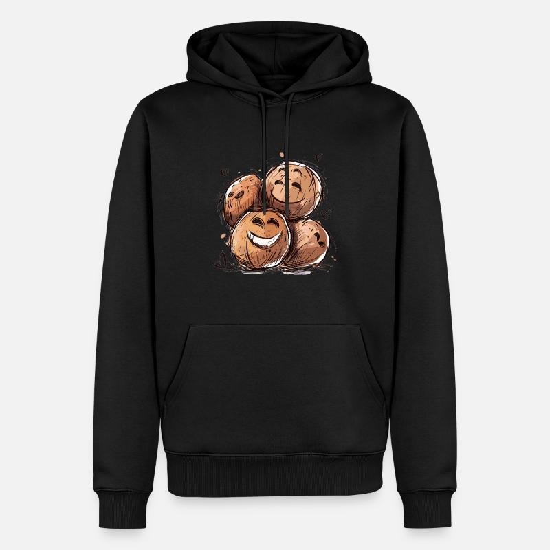 Noix de qui rient - Sweat à capuche Premium bio Homme - noir