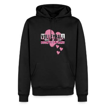 volley-ball volley-ball volley-ball - Sweat à capuche Premium bio Homme - noir - Devant - Nico (187cm)