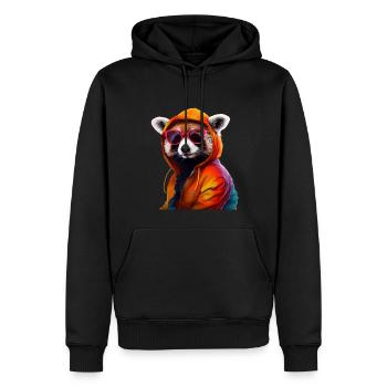 Roter Panda Katzenbär Red Panda Sonnenbrille - Männer Premium Bio Hoodie - Schwarz - Vorne - Nico (187cm)