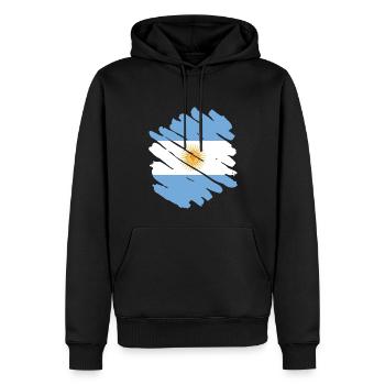 Argentina Flag South America Argentine Flag - Men’s Premium Organic Hoodie - black - Front - Nico (187cm)