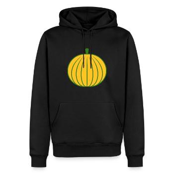 Fruit Humour petit Melon - Sweat à capuche Premium bio Homme - noir - Devant - Nico (187cm)