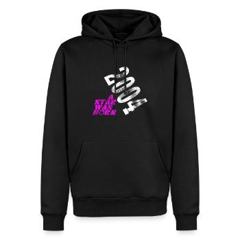 2004 - Men’s Premium Organic Hoodie - black - Front - Nico (187cm)