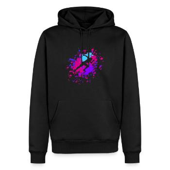 Athletics Track And Field Runner Color Splash - Männer Premium Bio Hoodie - Schwarz - Vorne - Nico (187cm)