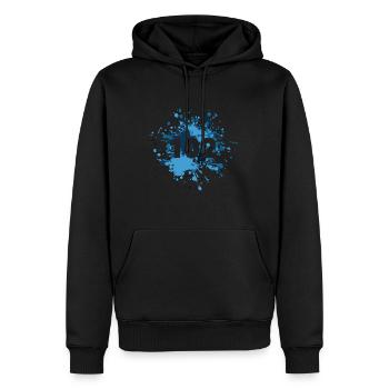 Status Mood Restful 102 Processing Color Splash - Männer Premium Bio Hoodie - Schwarz - Vorne - Nico (187cm)