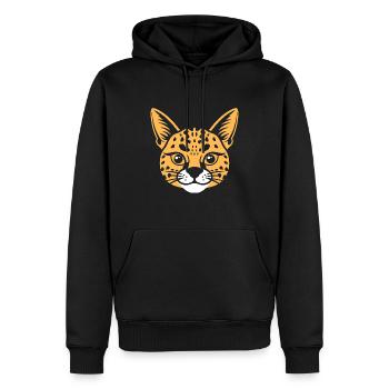 serval - Men’s Premium Organic Hoodie - black - Front - Nico (187cm)