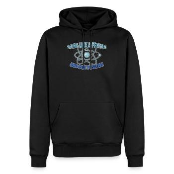Physique Proton Positif - Sweat à capuche Premium bio Homme - noir - Devant - Nico (187cm)