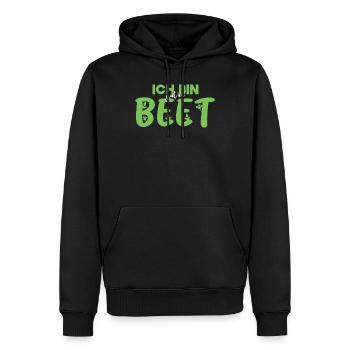 Ich bin gut im Beet Hobbygärtner Gärtner Gala Bau - Männer Premium Bio Hoodie - Schwarz - Vorne - Nico (187cm)
