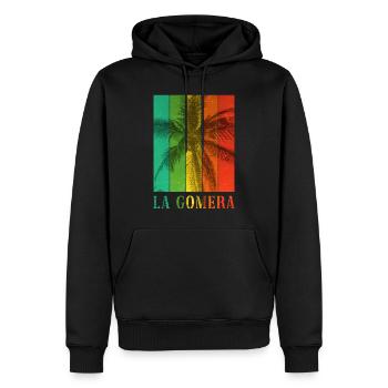 La Gomera Sommer Sonne Strand Meer Palmen - Männer Premium Bio Hoodie - Schwarz - Vorne - Nico (187cm)