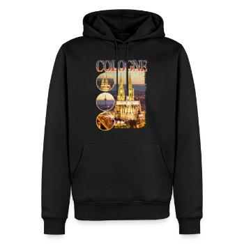 Cologne Cathedral Germany City Skyline Home Love - Men’s Premium Organic Hoodie - black - Front - Nico (187cm)