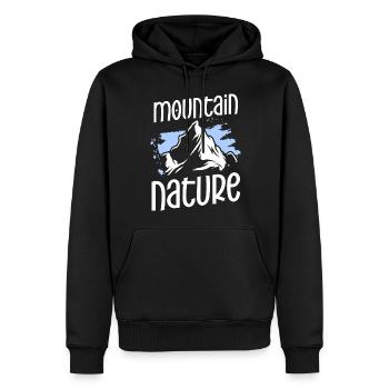 Nature Conservation Wood Mountains - Sweat à capuche Premium bio Homme - noir - Devant - Nico (187cm)