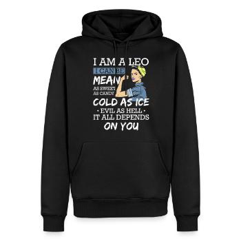Sternzeichen Astrologie Konstellation - Männer Premium Bio Hoodie - Schwarz - Vorne - Nico (187cm)
