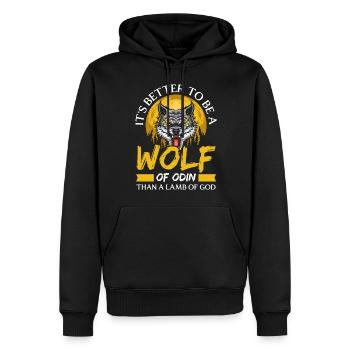 Wikinger Runen Vater Mythologie - Männer Premium Bio Hoodie - Schwarz - Vorne - Nico (187cm)