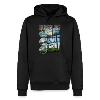 Duisburg Deutschland Stadt Skyline Heimat Liebe - Männer Premium Bio Hoodie - Schwarz - Vorne - Nico (187cm)