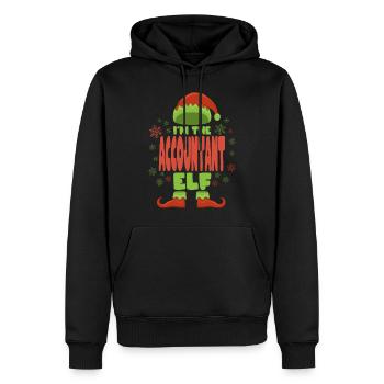 Buchhalter Weihnachtself - Männer Premium Bio Hoodie - Schwarz - Vorne - Nico (187cm)
