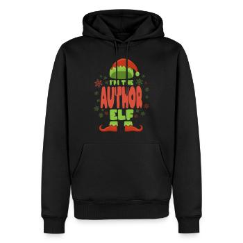 Auteur Elfe de Noël - Sweat à capuche Premium bio Homme - noir - Devant - Nico (187cm)