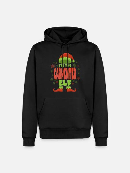 Carpenter Christmas Elf - Men’s Premium Organic Hoodie - black
