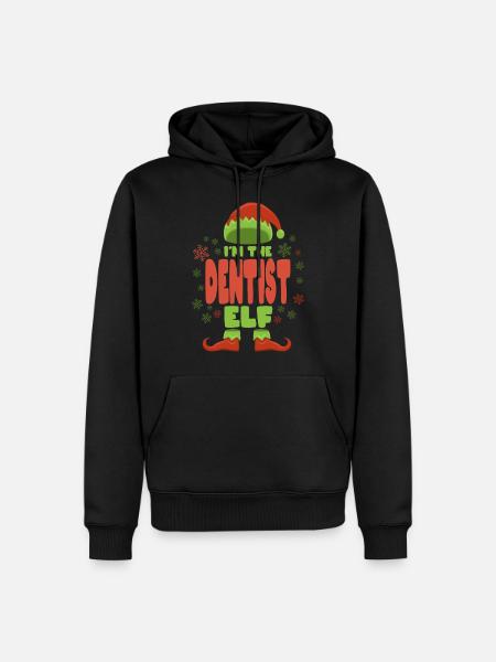 Dentist Christmas Elf - Men’s Premium Organic Hoodie - black