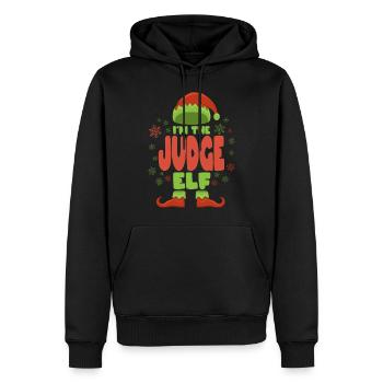 Juge Elfe de Noël - Sweat à capuche Premium bio Homme - noir - Devant - Nico (187cm)
