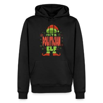 Elfe de Noël politicien - Sweat à capuche Premium bio Homme - noir - Devant - Nico (187cm)
