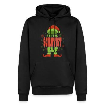 Wissenschaftler Weihnachtself - Männer Premium Bio Hoodie - Schwarz - Vorne - Nico (187cm)