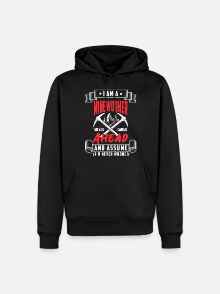 Bergmann Schaufel Hacke Grube - Men’s Premium Organic Hoodie - black