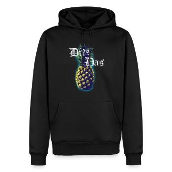 Dies Das Ananas Labern Rumlabern Früchte Vegan - Männer Premium Bio Hoodie - Schwarz - Vorne - Nico (187cm)