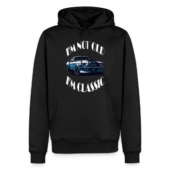 im not old im classic - Männer Premium Bio Hoodie - Schwarz - Vorne - Nico (187cm)
