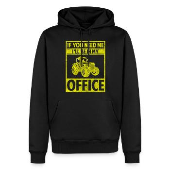 Bauer Anbau Acker Fahrzeug - Männer Premium Bio Hoodie - Schwarz - Vorne - Nico (187cm)