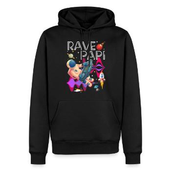 House, Techno, Musique, Électro, Danse - Sweat à capuche Premium bio Homme - noir - Devant - Nico (187cm)