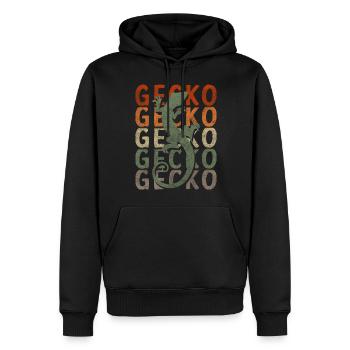 Geckos Tropen Haustier - Männer Premium Bio Hoodie - Schwarz - Vorne - Nico (187cm)