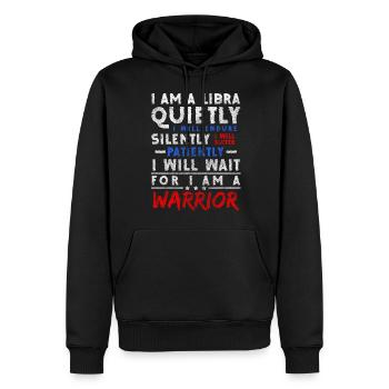 Waage Geburt Aberglauben - Männer Premium Bio Hoodie - Schwarz - Vorne - Nico (187cm)