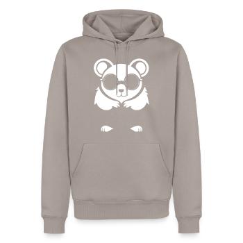 Hamster drôle avec des lunettes de soleil Hamsters - Sweat à capuche Premium bio Homme - taupe - Devant - Nico (187cm)