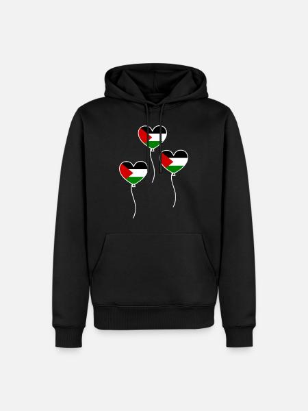Free palestine - Sweat à capuche Premium bio Homme - noir