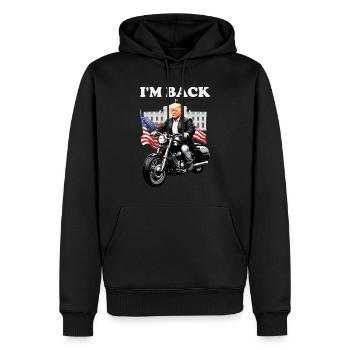 Notre président est de retour pour les élections américaines de 2024 - Sweat à capuche Premium bio Homme - noir - Devant - Nico (187cm)