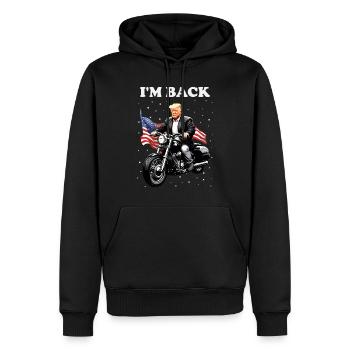 Notre président est de retour pour les élections américaines de 2024 - Sweat à capuche Premium bio Homme - noir - Devant - Nico (187cm)
