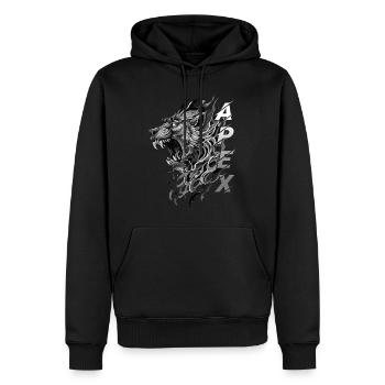 Babouin primordial Apex - Sweat à capuche Premium bio Homme - noir - Devant - Nico (187cm)