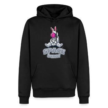 Space Bunny - Men’s Premium Organic Hoodie - black - Front - Nico (187cm)