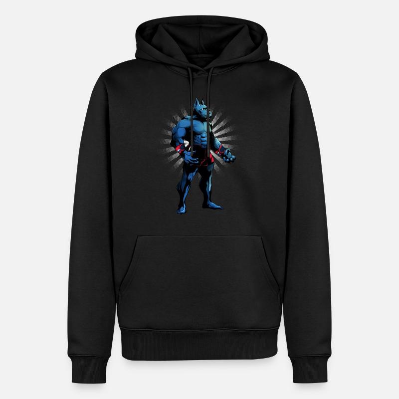 Bodybuilding - Männer Premium Bio Hoodie - Schwarz
