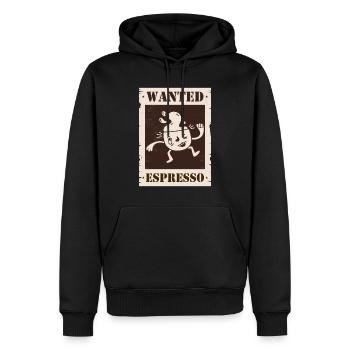 Espresso recherché - Sweat à capuche Premium bio Homme - noir - Devant - Nico (187cm)