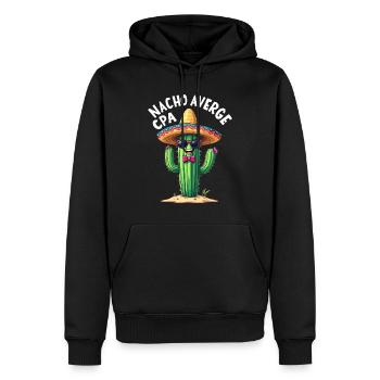 Nicht nur ein gewöhnlicher Steuerberater, Kaktus - Männer Premium Bio Hoodie - Schwarz - Vorne - Nico (187cm)