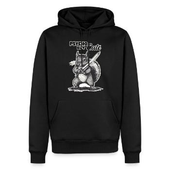 Mignon mais psychopathe - Sweat à capuche Premium bio Homme - noir - Devant - Nico (187cm)