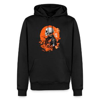 Kimono Squelette - Sweat à capuche Premium bio Homme - noir - Devant - Nico (187cm)
