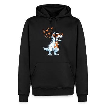 Soutien à la sensibilisation à la sclérose en plaques - Sweat à capuche Premium bio Homme - noir - Devant - Nico (187cm)