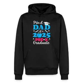Fier papa d’un enfant d’âge préscolaire 2025 - Sweat à capuche Premium bio Homme - noir - Devant - Nico (187cm)